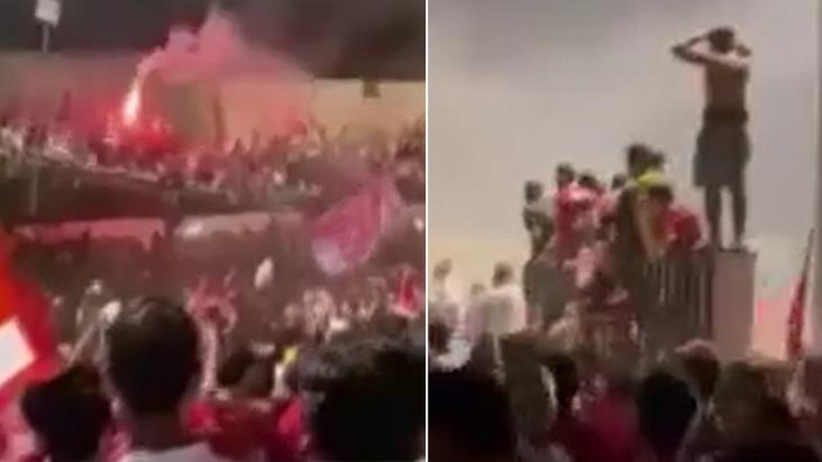 Şampiyonluk kutlamalarında facia! Tribünün çökmesi sonucu çok sayıda taraftar yaralandı