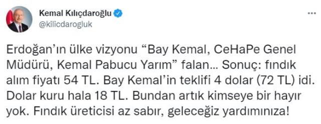 Muhalefetin fındık fiyatı tepkisine Cumhurbaşkanı Erdoğan'dan ilk yorum: Vatandaşın gönlündeki rakamı açıkladık Muhalefetin fındık fiyatı tepkisine Cumhurbaşkanı Erdoğan'dan ilk yorum: Vatandaşın gönlündeki rakamı açıkladık