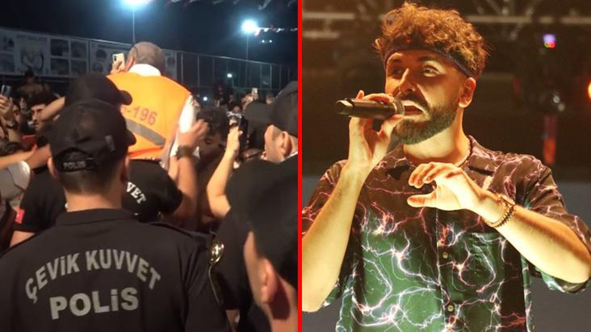 Kocaeli\'de arbede! Sefo konserine katılan gençler birbirine yumruk salladı