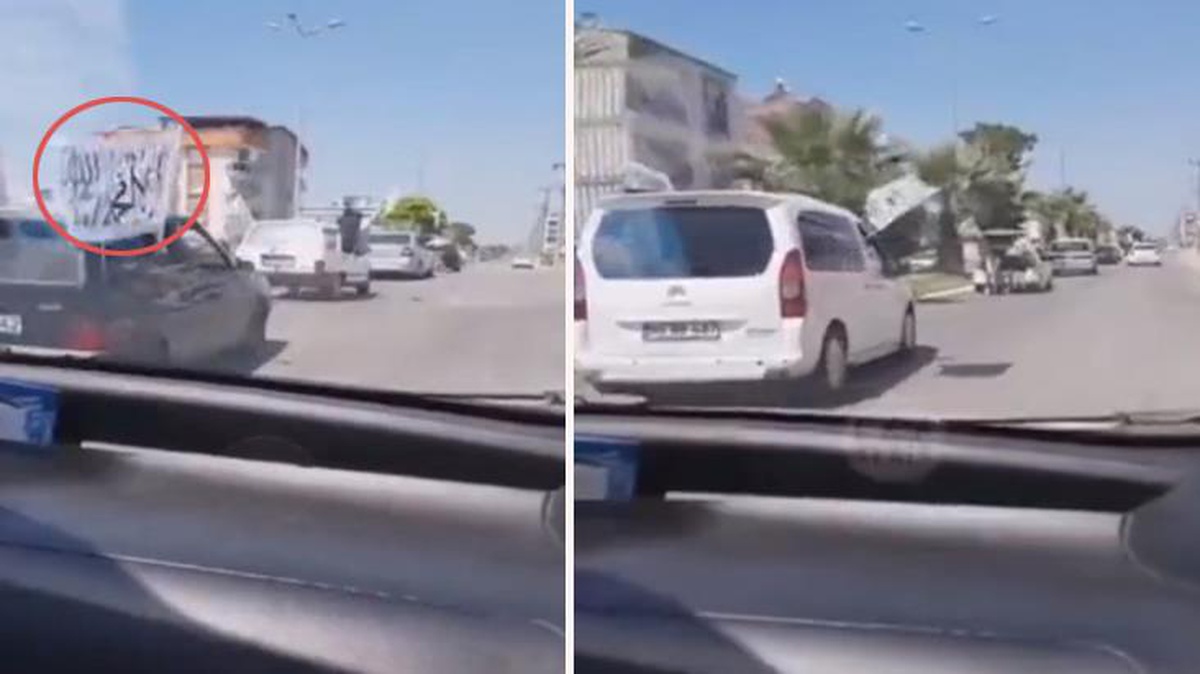 Aydın\'da yüksek seste müzik çalıp tevhit bayrakları sallayan konvoy hakkında inceleme başlatıldı
