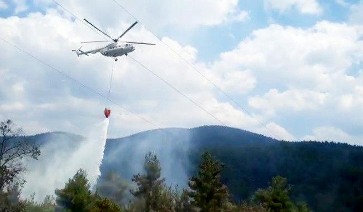 Tavşanlı\'da orman yangını helikopter desteği ile kısa sürede söndürüldü