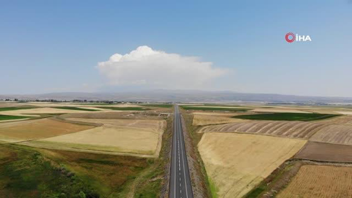 Altın sarısı tarlalar havadan görüntülendi