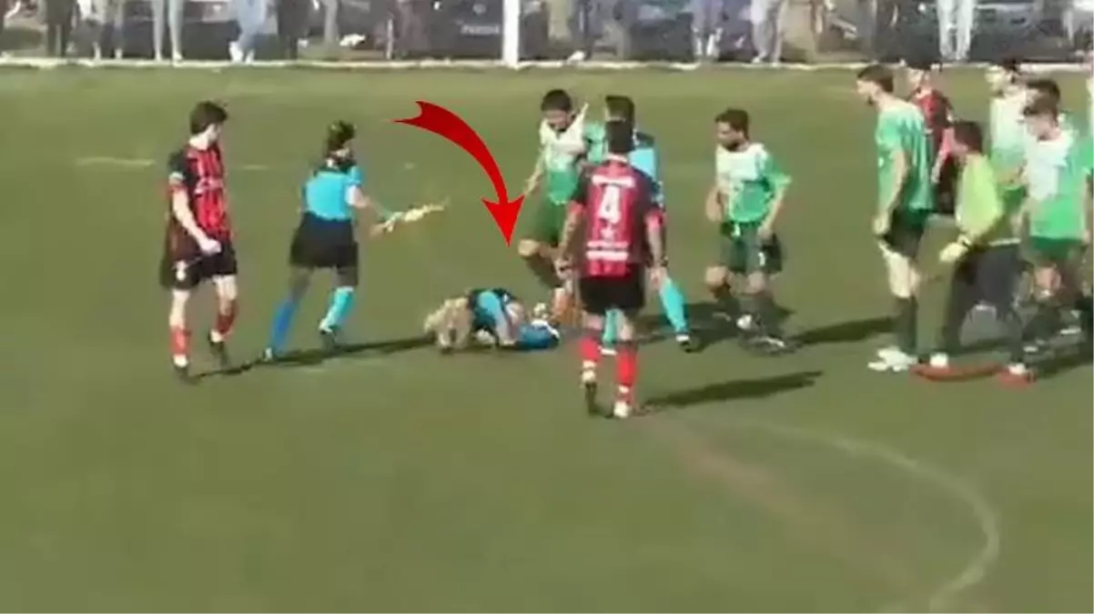 Takım arkadaşının atılmasına sinirlendi! Kadın hakeme saldırdı