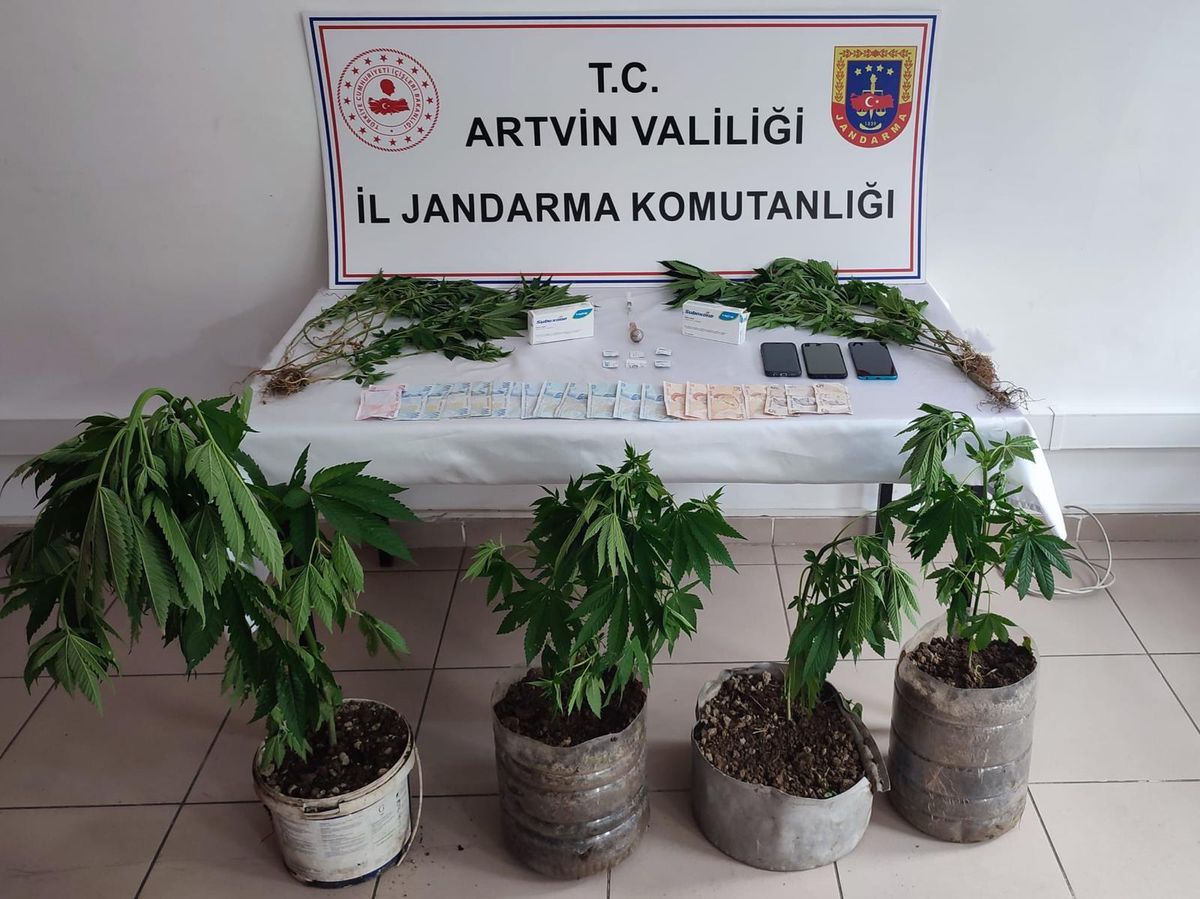 Artvin\'de jandarmadan uyuşturucu operasyonu: 3 tutuklama