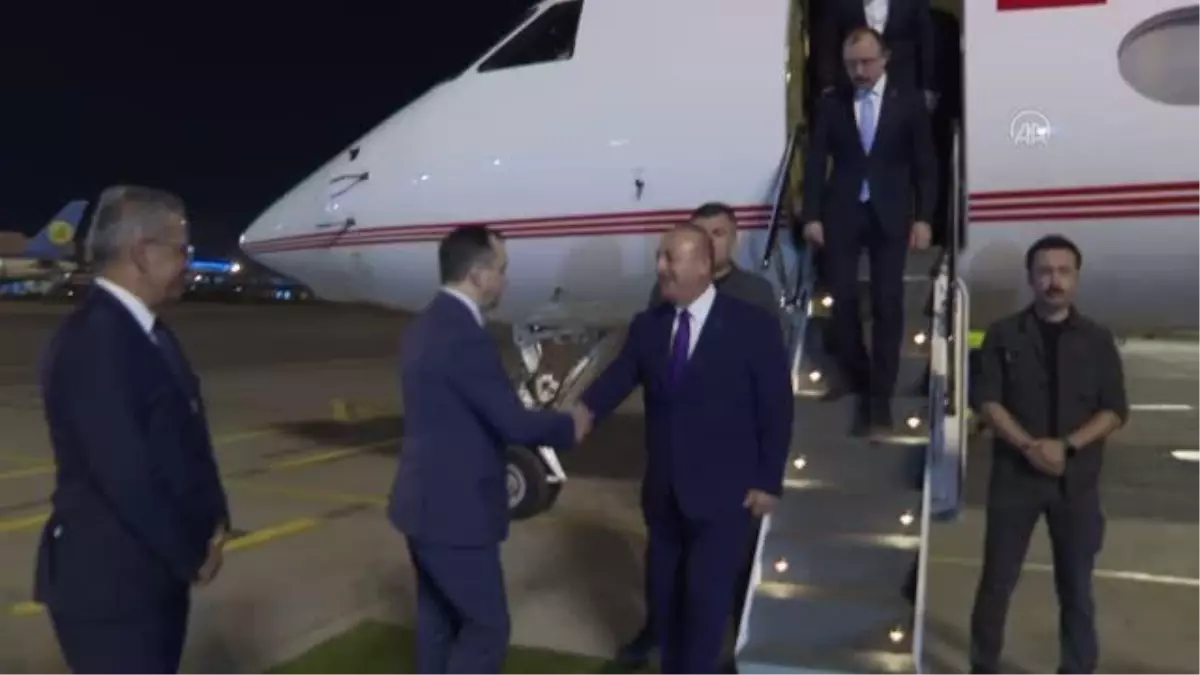 Dışişleri Bakanı Çavuşoğlu ve beraberindeki heyet Taşkent'e geldi