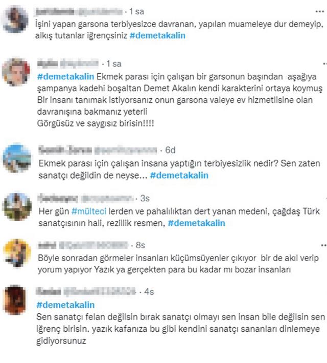 İçkiyi garsonun başından aşağı döken Demet Akalın, Twitter'da linç ediliyor İçkiyi garsonun başından aşağı döken Demet Akalın, Twitter'da linç ediliyor