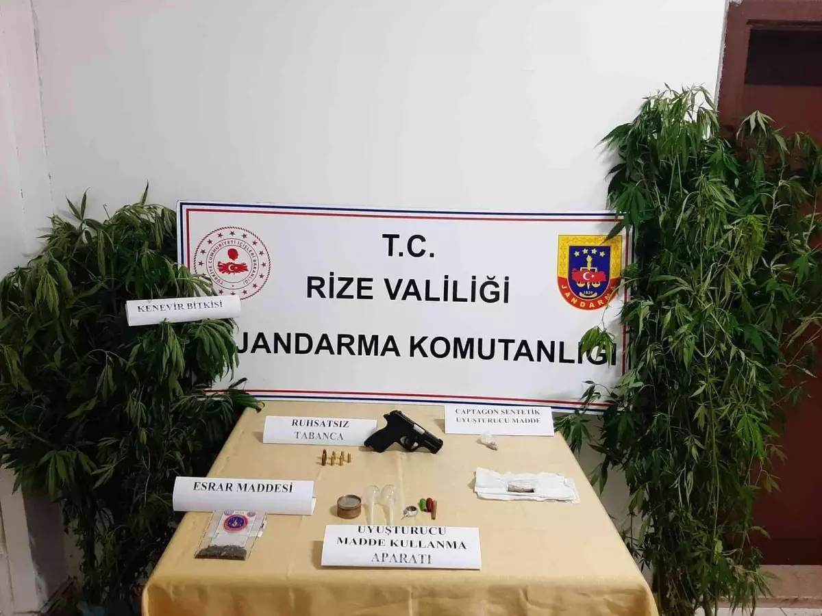 Rize\'deki uyuşturucu operasyonunda 1 şüpheli gözaltına alındı