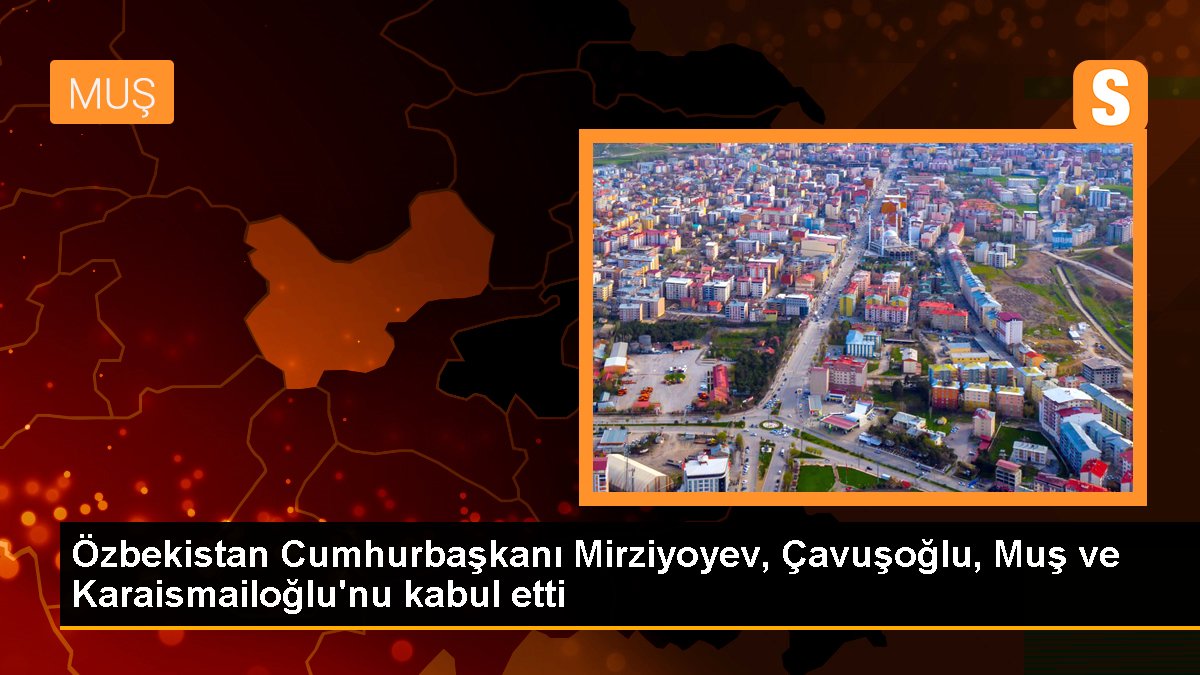 Özbekistan Cumhurbaşkanı Mirziyoyev, Çavuşoğlu, Muş ve Karaismailoğlu\'nu kabul etti