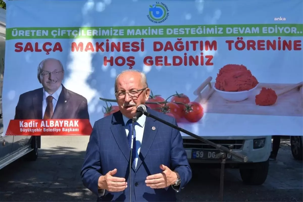 Tekirdağ Büyükşehir, Üreticilere Makina ve Ekipman Desteğine Devam Ediyor