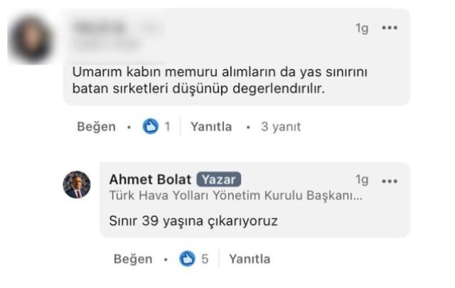 THY, kabin memurları için yaş sınırını 39'a yükseltiyor THY, kabin memurları için yaş sınırını 39'a yükseltiyor