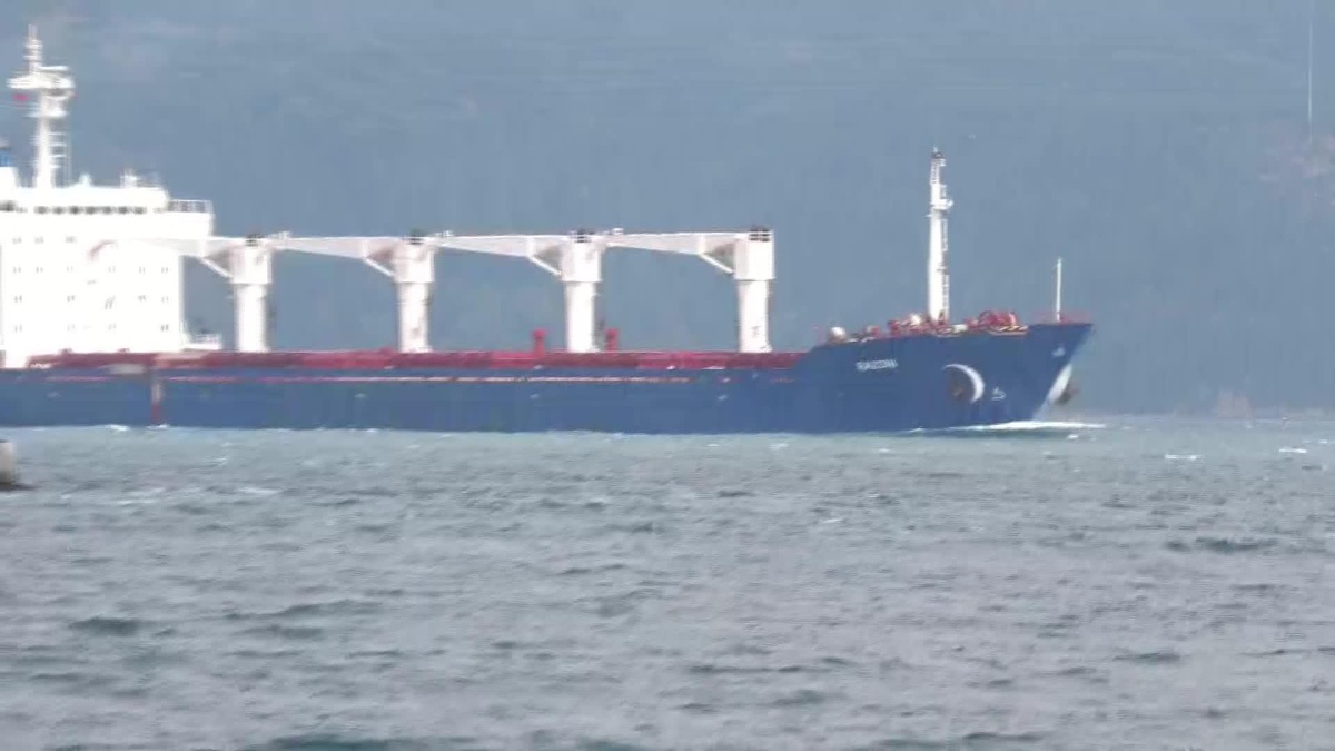 Ukrayna\'dan Yola Çıkan Mısır Yüklü Gemi İstanbul Boğazı\'ndan Geçti