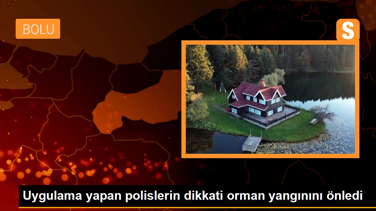 Uygulama yapan polislerin dikkati orman yangınını önledi