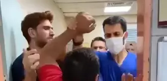 Acil serviste 'maske' uyarısında bulunan doktora saldıran şüpheli serbest