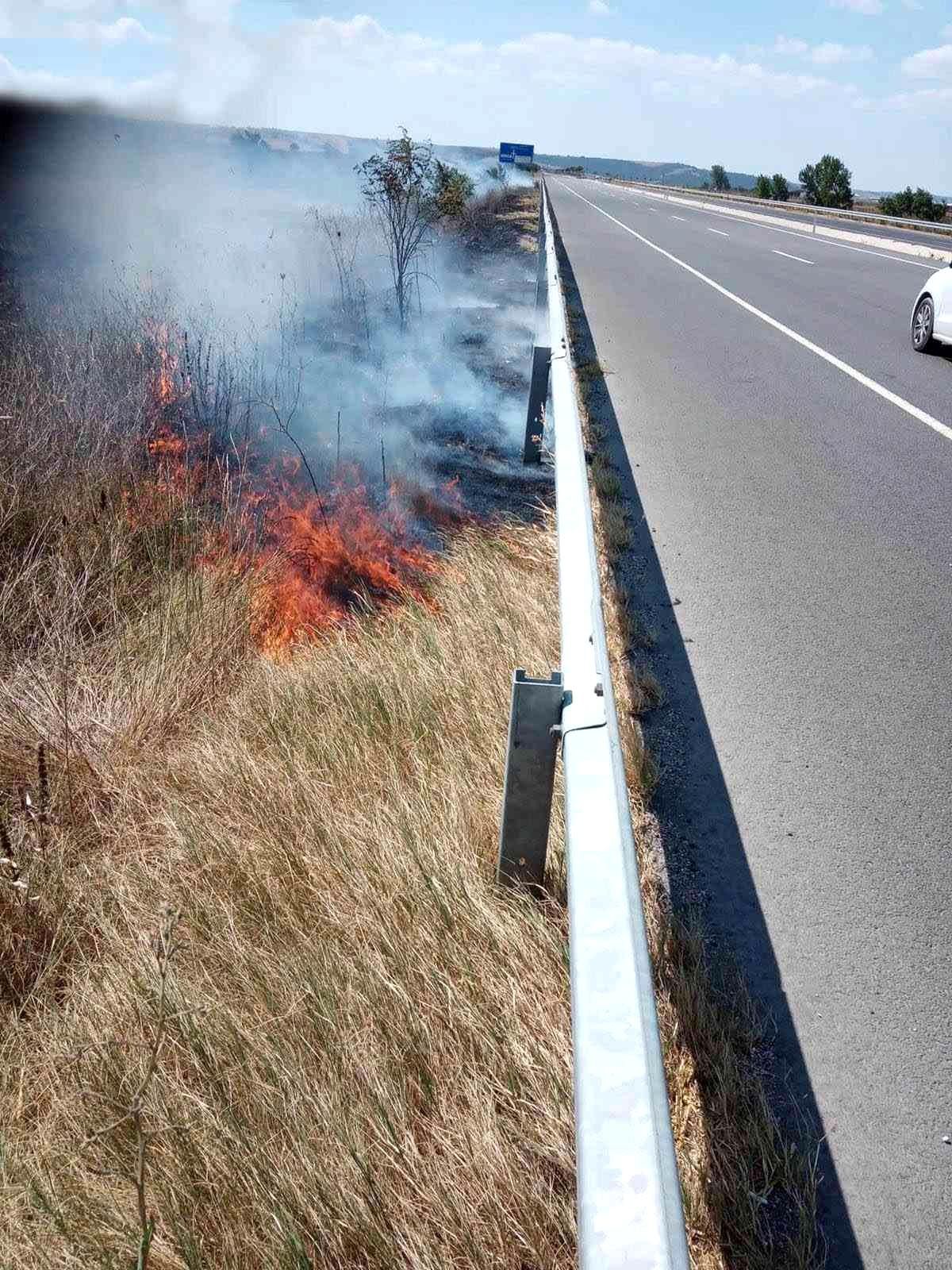 Sigara izmariti yangın çıkardı