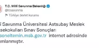 Astsubay Meslek Yüksekokulları Sınav sonuçları açıklandı