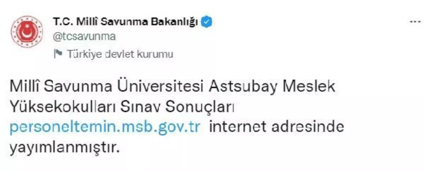 Astsubay Meslek Yüksekokulları Sınav sonuçları açıklandı