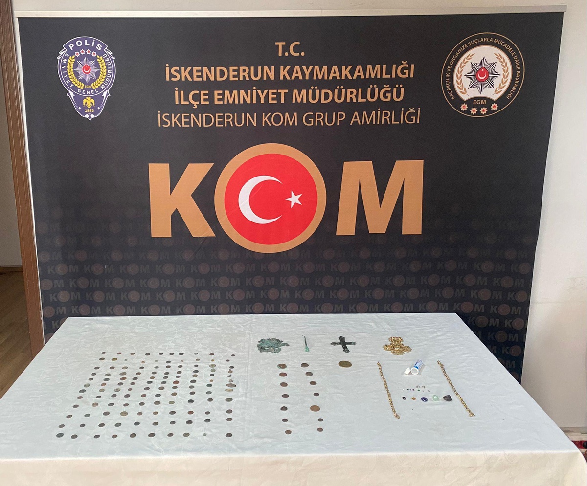 Hatay\'da 130 sikke ile 15 obje ele geçirildi