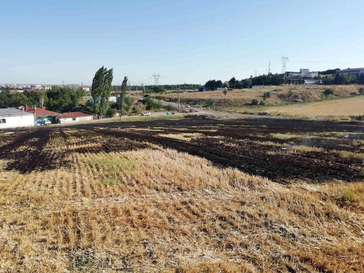 Kırklareli\'nde anız yangını, 10 dönümlük alan zarar gördü