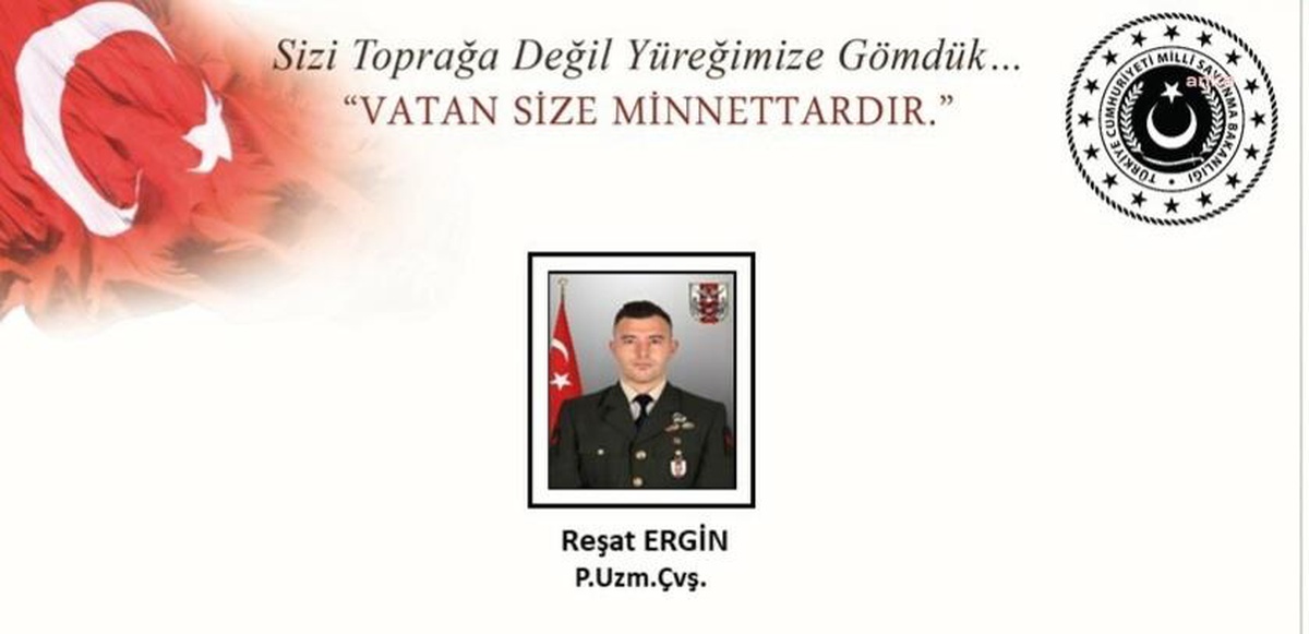 Pençe-Kilit Harekâtı bölgesinde 1 asker şehit oldu