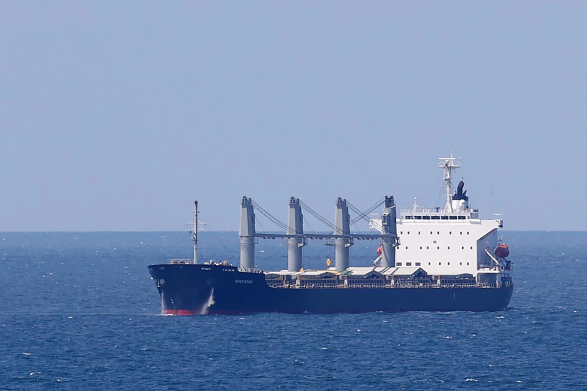 Odessa\'dan gelen "Navi-Star" gemisi İstanbul Boğazı\'nın Karadeniz girişine ulaştı