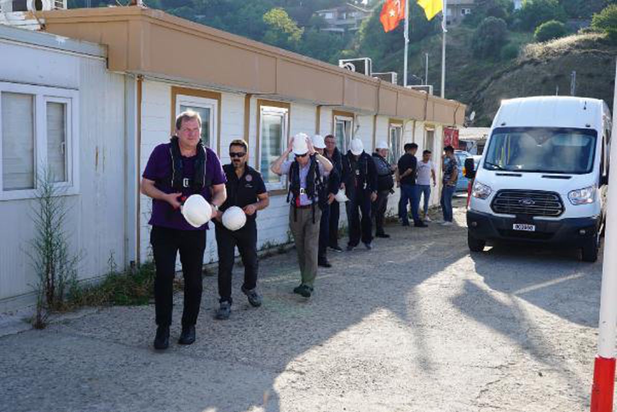 UKRAYNA\'DAN GELEN NAVISTAR İSİMLİ TAHIL GEMİSİNDEKİ DENETİMDEN FOTOĞRAFLAR