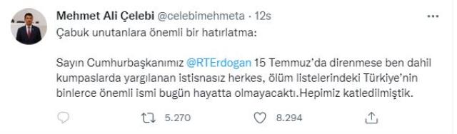 AK Parti'ye katılacağı iddia edilen Mehmet Ali Çelebi, bazı geçmiş paylaşımlarını hemen sildi AK Parti'ye katılacağı iddia edilen Mehmet Ali Çelebi, bazı geçmiş paylaşımlarını hemen sildi
