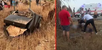 Baba ve 16 yaşındaki kızı ikiye bölünen otomobilde can verdi