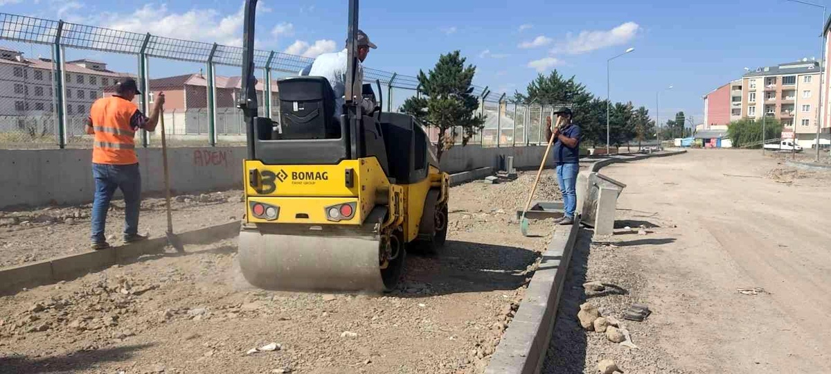 Kars\'ta ara mahallelerde yol kaldırım çalışması