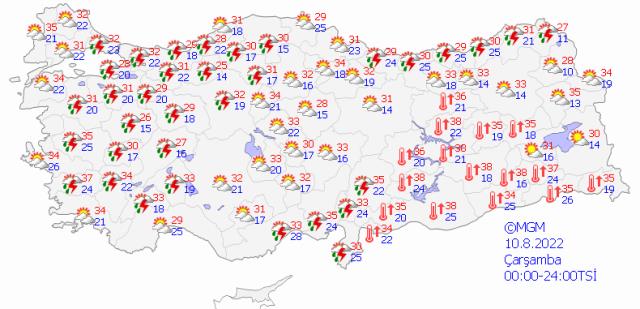 Meteoroloji'den 10 ile sarı kodlu uyarı: Sel ve su baskınları olabilir Meteoroloji'den 10 ile sarı kodlu uyarı: Sel ve su baskınları olabilir