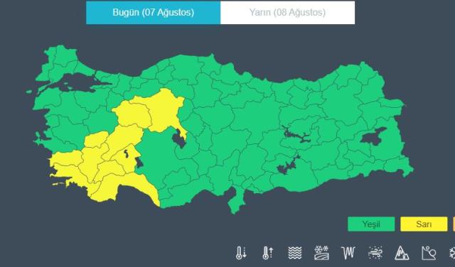 Meteoroloji'den 10 ile sarı kodlu uyarı: Sel ve su baskınları olabilir Meteoroloji'den 10 ile sarı kodlu uyarı: Sel ve su baskınları olabilir