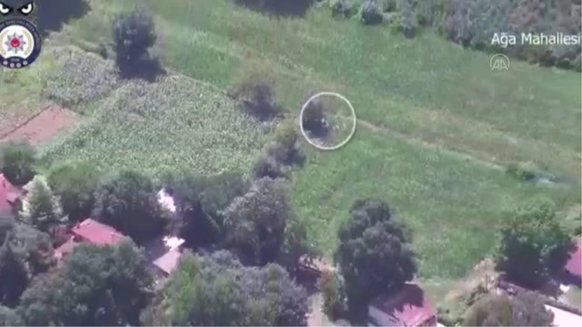 Düzce\'de bir kişiyi silahla yaralayıp kaçan zanlı dron yardımıyla yakalandı
