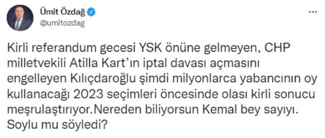 Kılıçdaroğlu 500 bin yabancı uyruklunun oy kullanacağı iddiasını yalanladı, Özdağ'dan sert tepki geldi