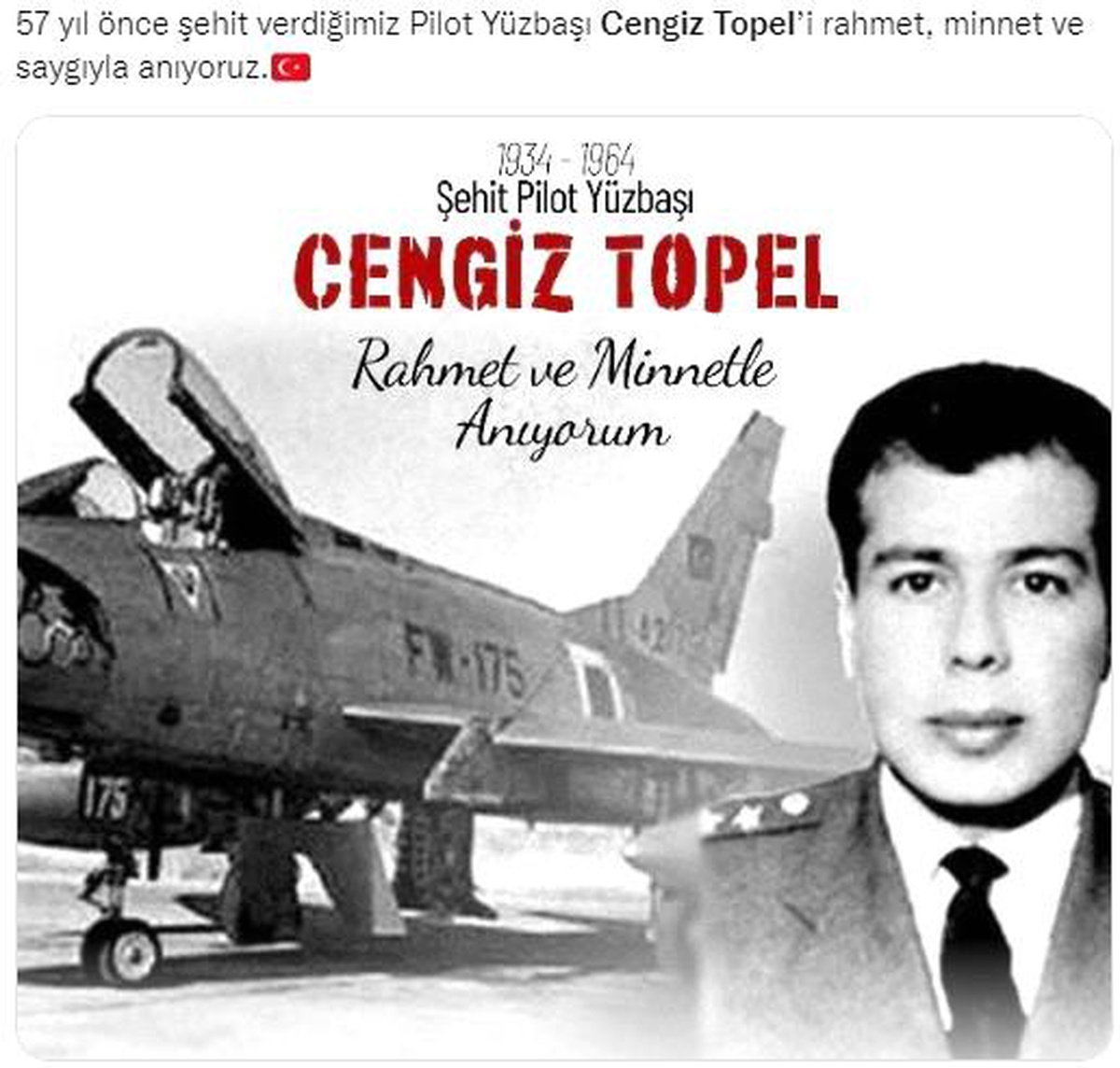 Sosyal medyada yüzlerce kullanıcı Şehit Yüzbaşı Cengiz Topel andı