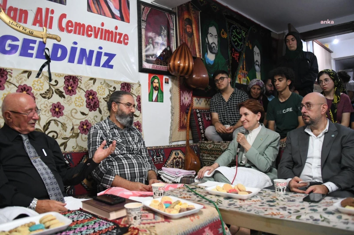 İYİ Parti Genel Başkanı Akşener, saldırıya uğrayan cemevini ziyaret etti