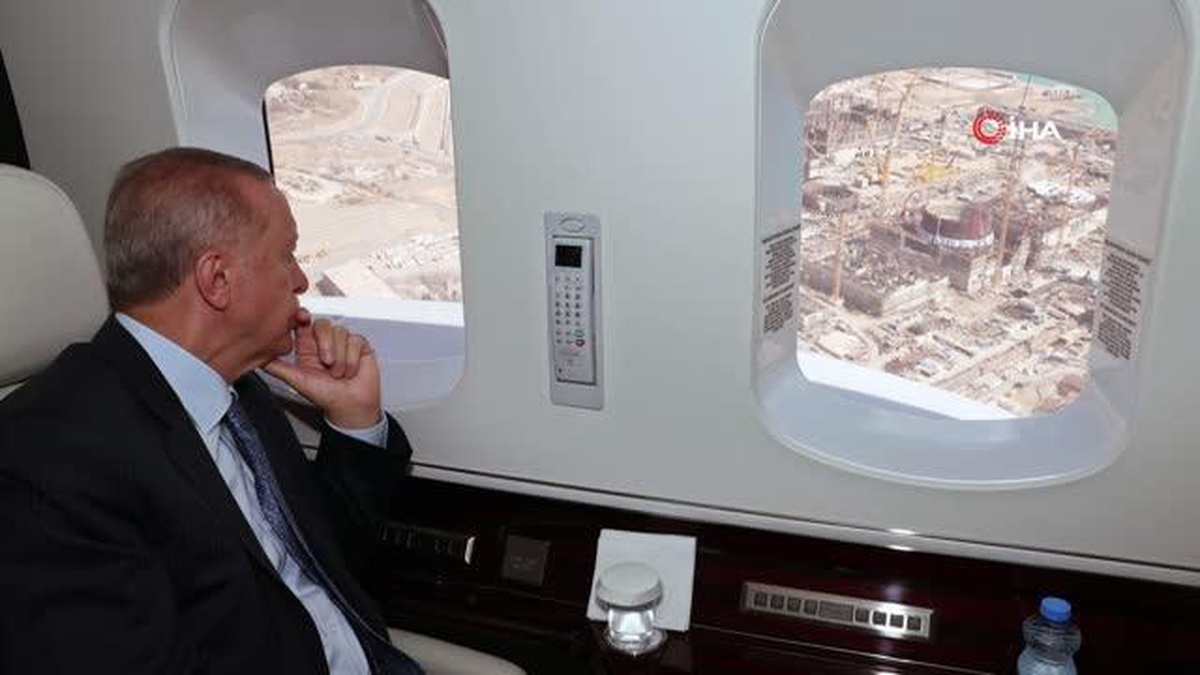 Cumhurbaşkanı Erdoğan, Akkuyu Nükler Santrali\'ni havadan inceledi