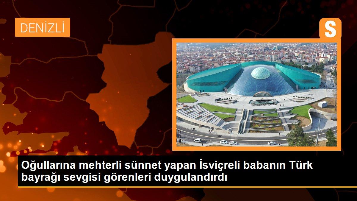 Oğullarına mehterli sünnet yapan İsviçreli babanın Türk bayrağı sevgisi görenleri duygulandırdı