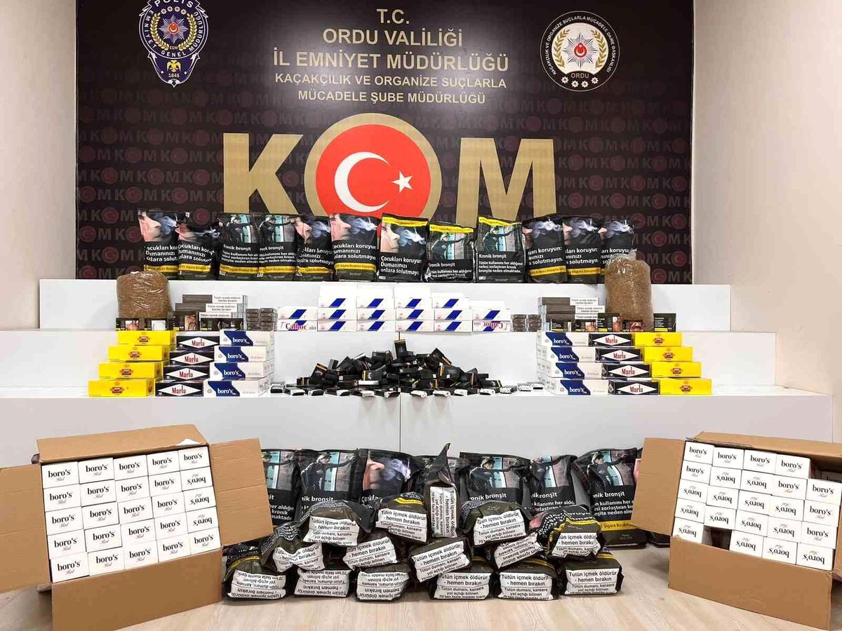 Ordu\'da kaçak tütün operasyonu