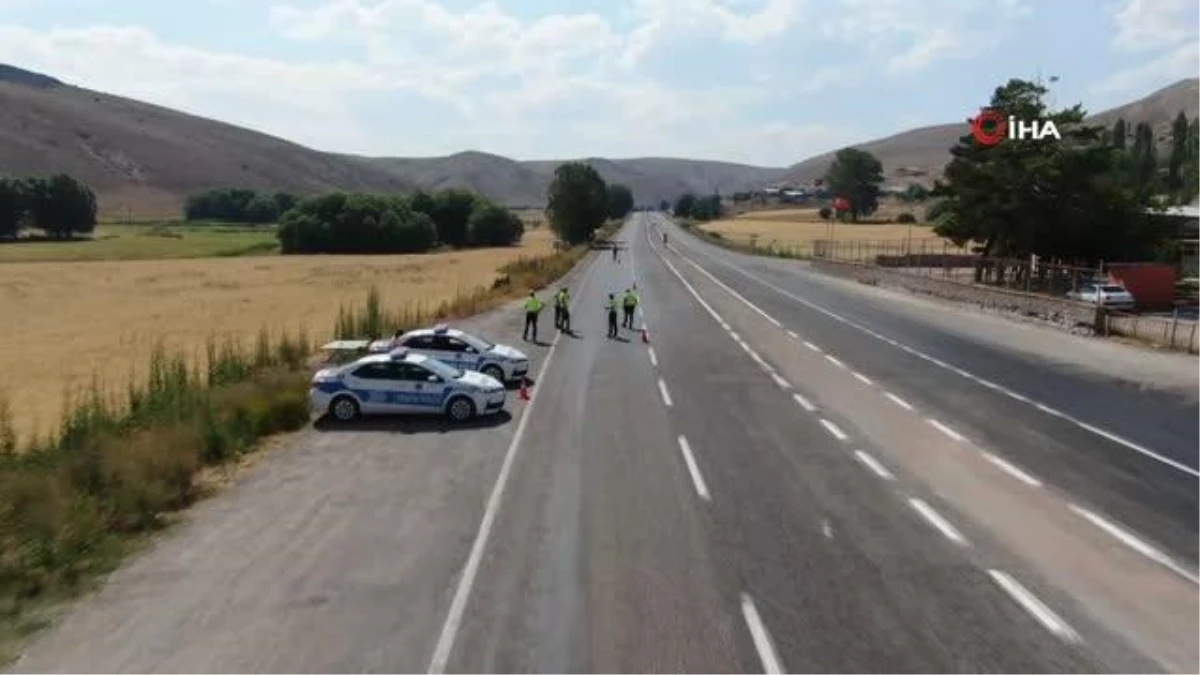 Kayseri-Malatya karayolunda droneli denetim