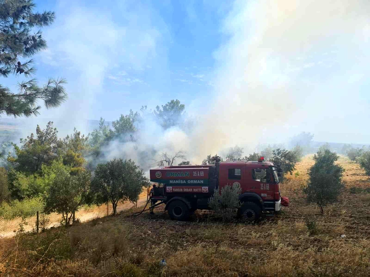 Manisa\'da aynı anda farklı iki noktada çıkan orman yangınlarına hızlı ve etkin müdahale