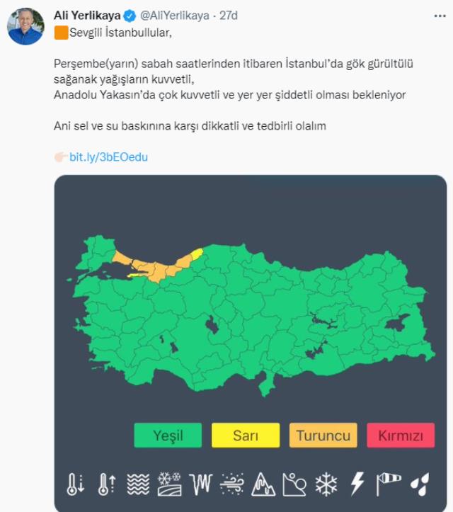 Vali Yerlikaya'dan İstanbul için 'turuncu' uyarı