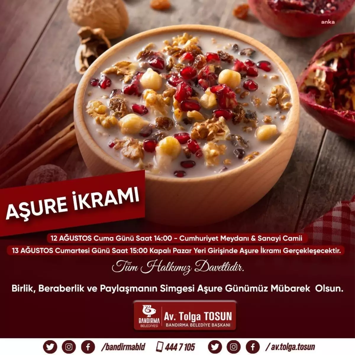 Bandırma Belediyesi\'nden Aşure İkramı