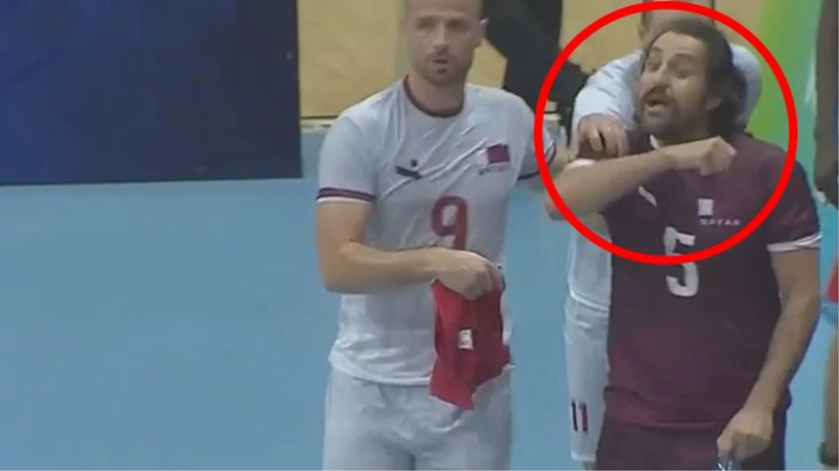 İslami Dayanışma Oyunları\'nda Katarlı sporcudan skandal hareket! Türk voleybolculara \'kafa kesme\' işareti yaptı