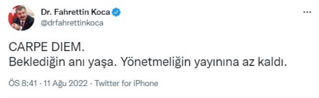 Sağlık Bakanı Koca'dan sağlık çalışanlarını heyecanlandıran paylaşım: Yönetmeliğin yayınına az kaldı Sağlık Bakanı Koca'dan sağlık çalışanlarını heyecanlandıran paylaşım: Yönetmeliğin yayınına az kaldı
