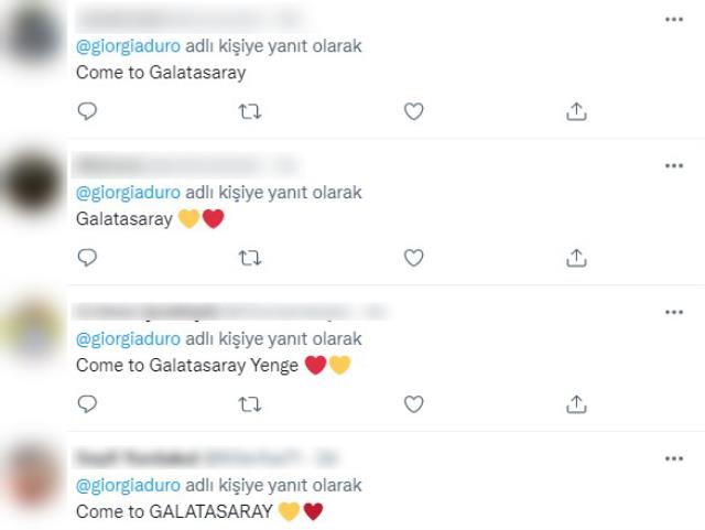 Belotti'nin eşi ile ilgili çıkan haberler sonrası sarı-kırmızılı taraftarlardan 'Come to Galatasaray' hamlesi Belotti'nin eşi ile ilgili çıkan haberler sonrası sarı-kırmızılı taraftarlardan 'Come to Galatasaray' hamlesi