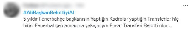 Fenerbahçe taraftarı gemileri yaktı! 'Ali Koç, Belotti'yi al' etiketi Türkiye gündeminde zirveye oturdu