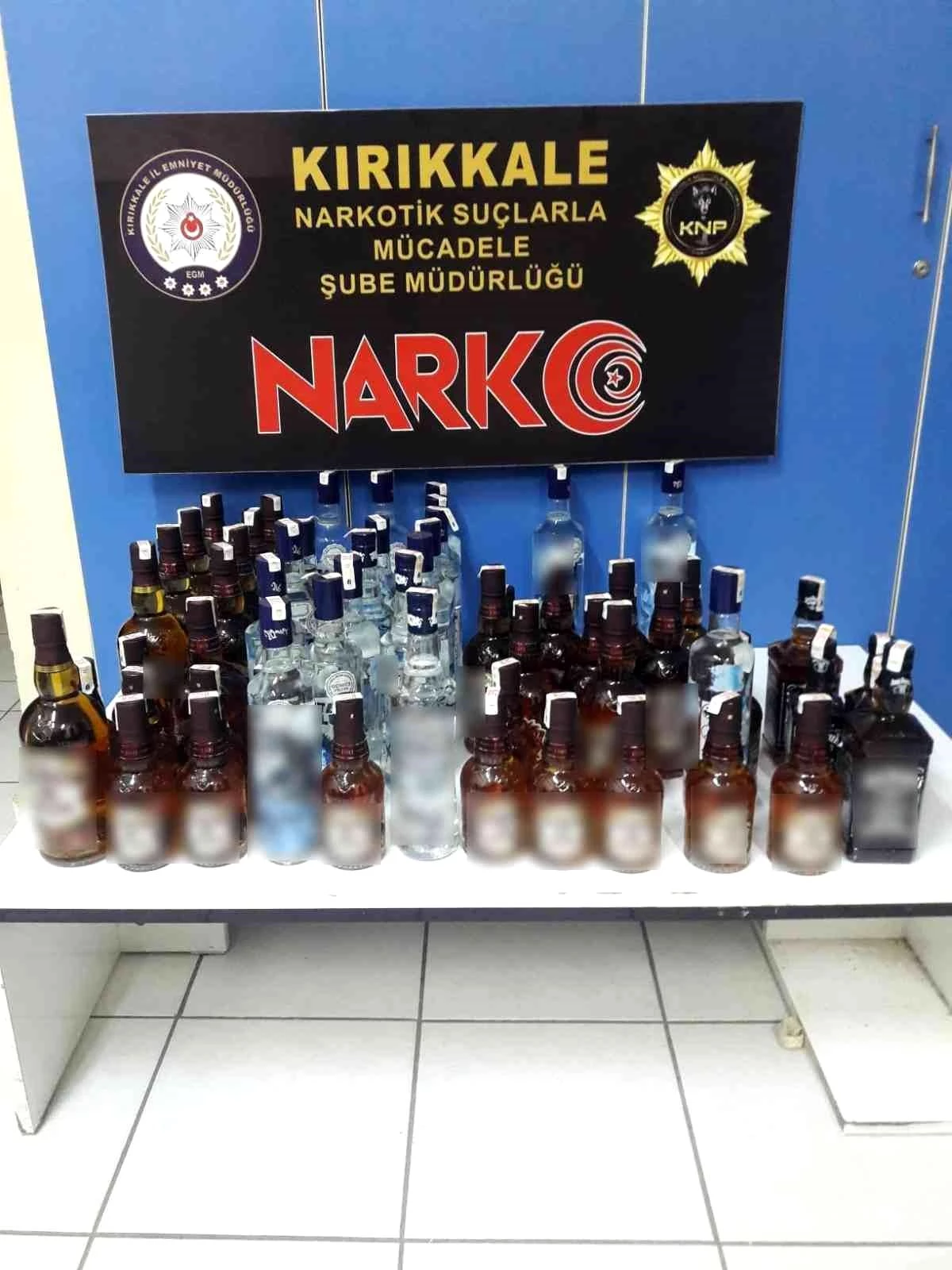 Kırıkkale\'de 62 şişe kaçak içki ele geçirildi
