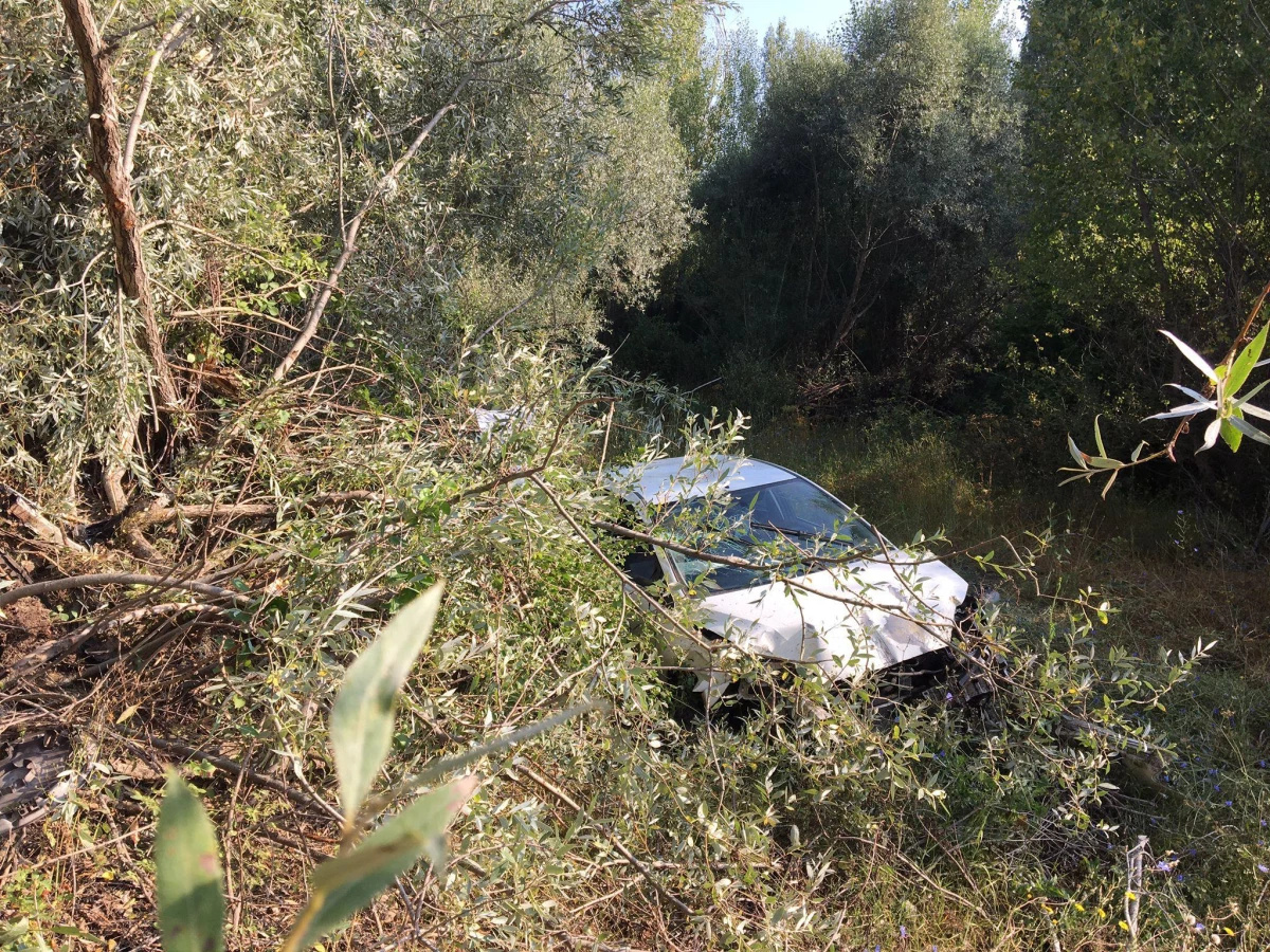 Tokat\'ta şarampole düşen otomobildeki polis ile eşi ve çocuğu yaralandı