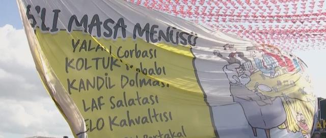 Cumhurbaşkanı Erdoğan, 'Şurada bir poster var' diyerek 6'lı masanın menüsünü saydı
