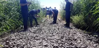 Kırklareli'de tren rayı hırsızlığına 5 gözaltı