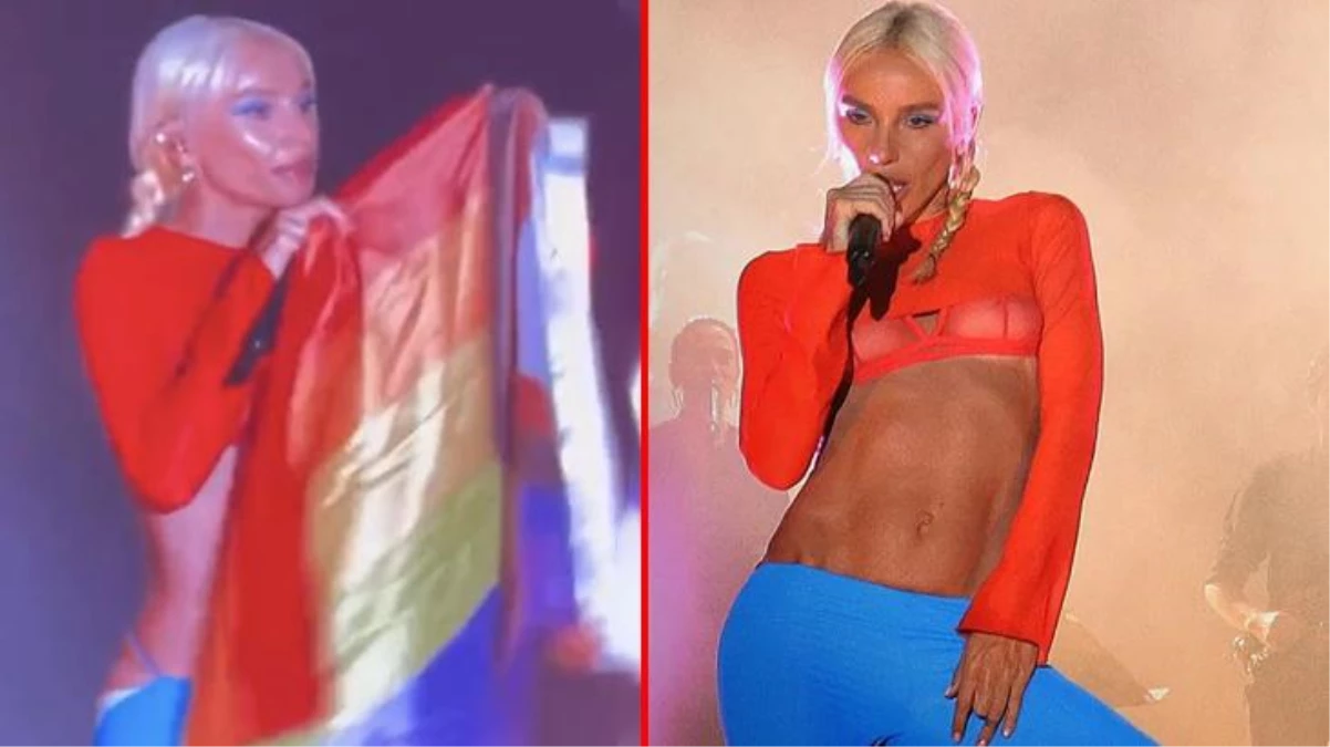 LGBT bayrağı açan Gülşen, kendisine tepki gösteren seyircilere çıkıştı